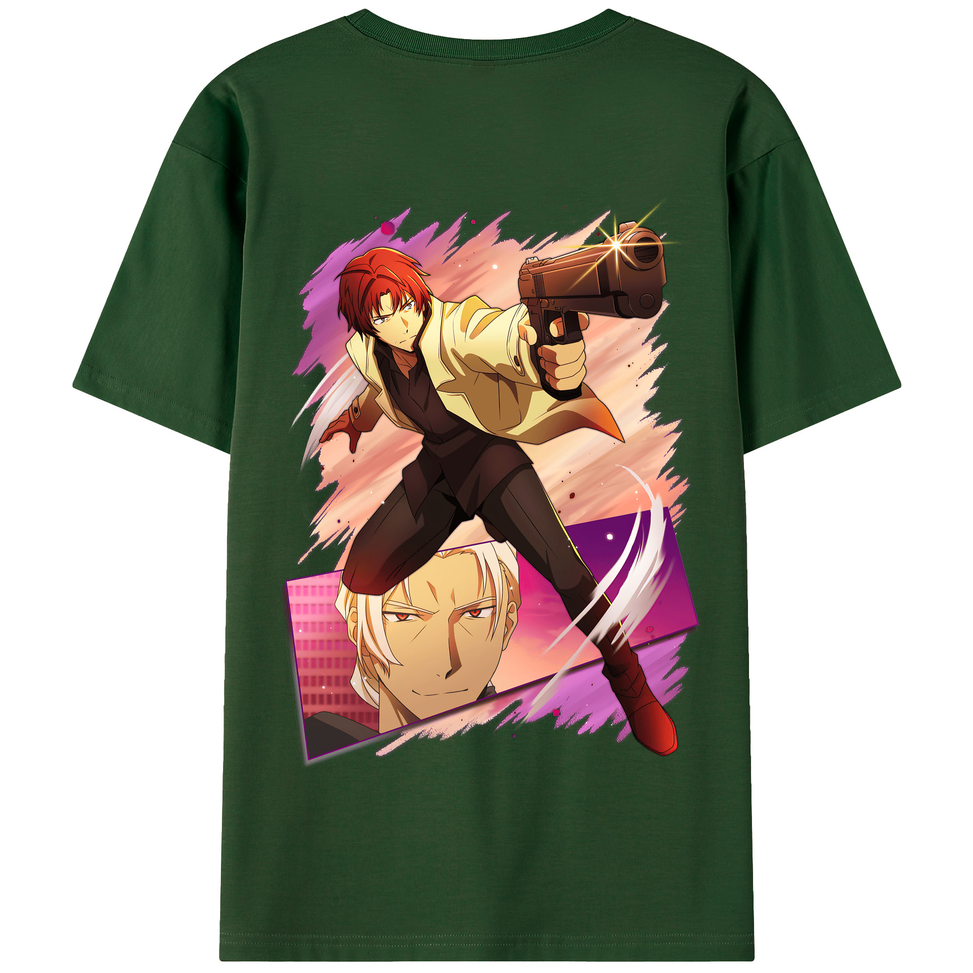 （画像用） 文豪ストレイドッグス Bungo Stray Dogs 綿100％半袖Tシャツ（背面プリント）